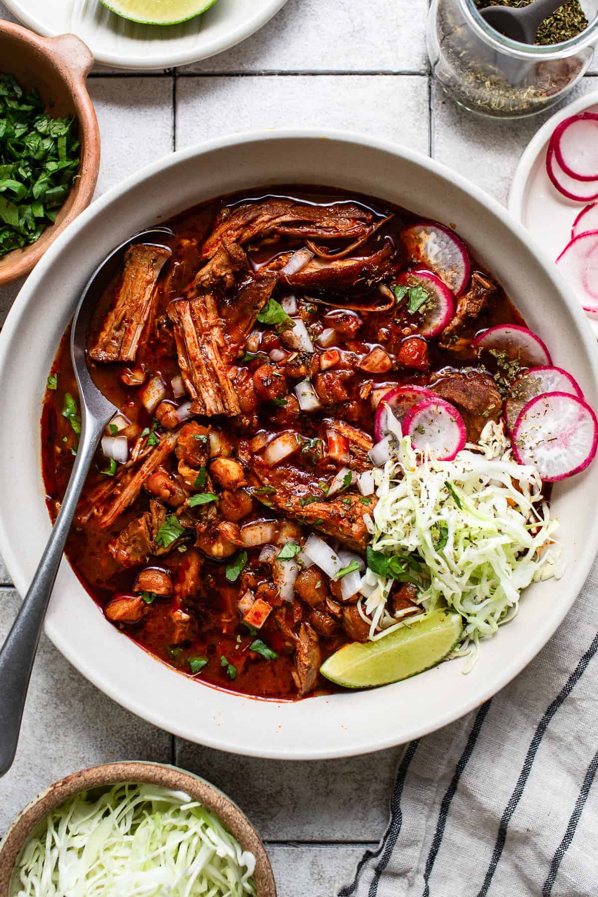 Pozole Rojo (Red Pork and Hominy Soup)
